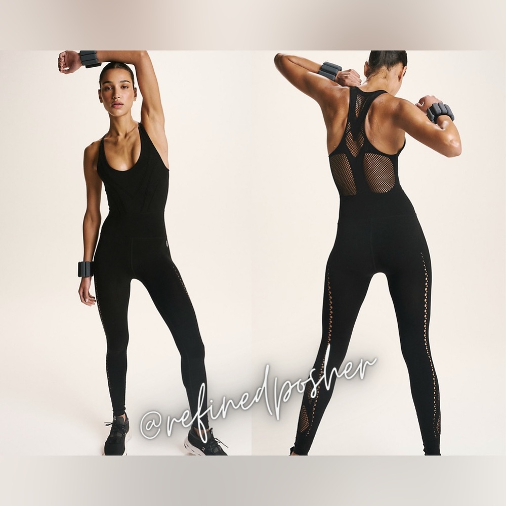 Free People Movement Running Through My Mind Onesie Black Medium NEW with logo